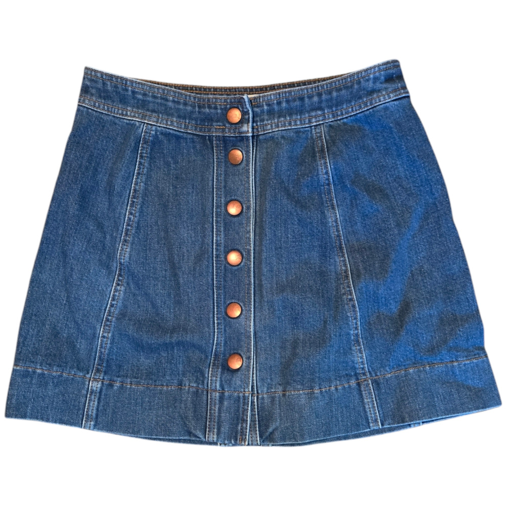 Madewell Denim Button Down Skirt Size 6